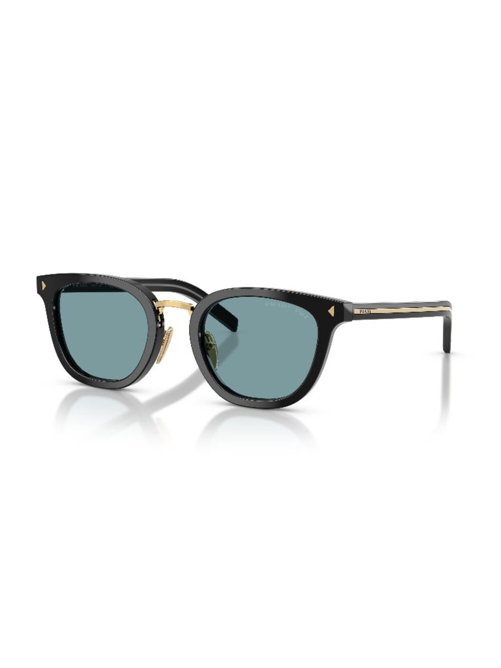 New Prada Men's Sunglasses Black Green Lens Acetate Frame PR C01SD 16K04D 52